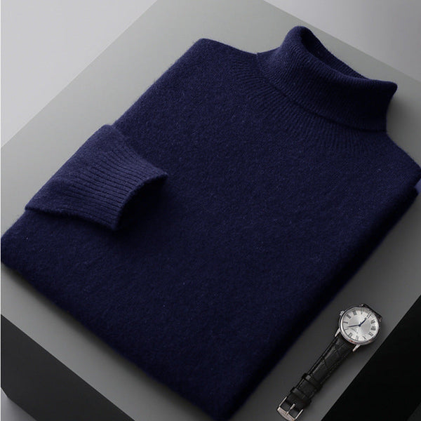 Men's High Lapel Pullover Autumn And Winter Loose Knitted sweater