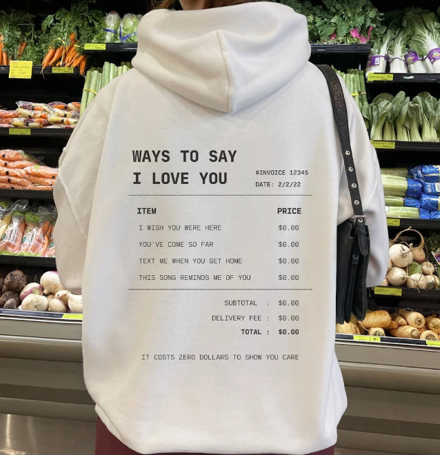 Letter Print Drop-shoulder Sleeve broken Hoodie