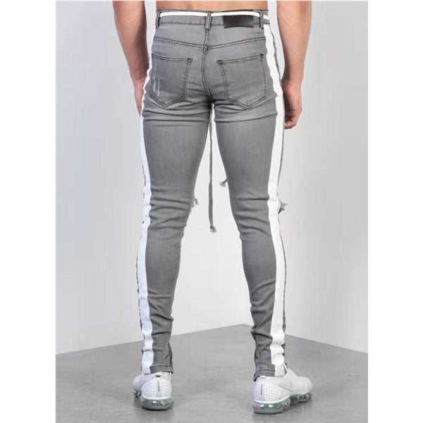 Broken strip jeans