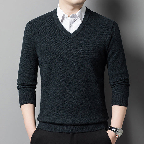 Men's Thick Woolen Sweater Middle-aged Business sweater