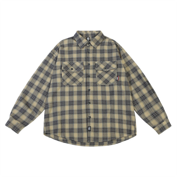 American Retro Plaid Shirt Men