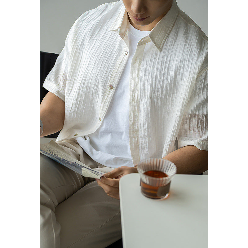 Slightly Wrinkled Light Business shirt