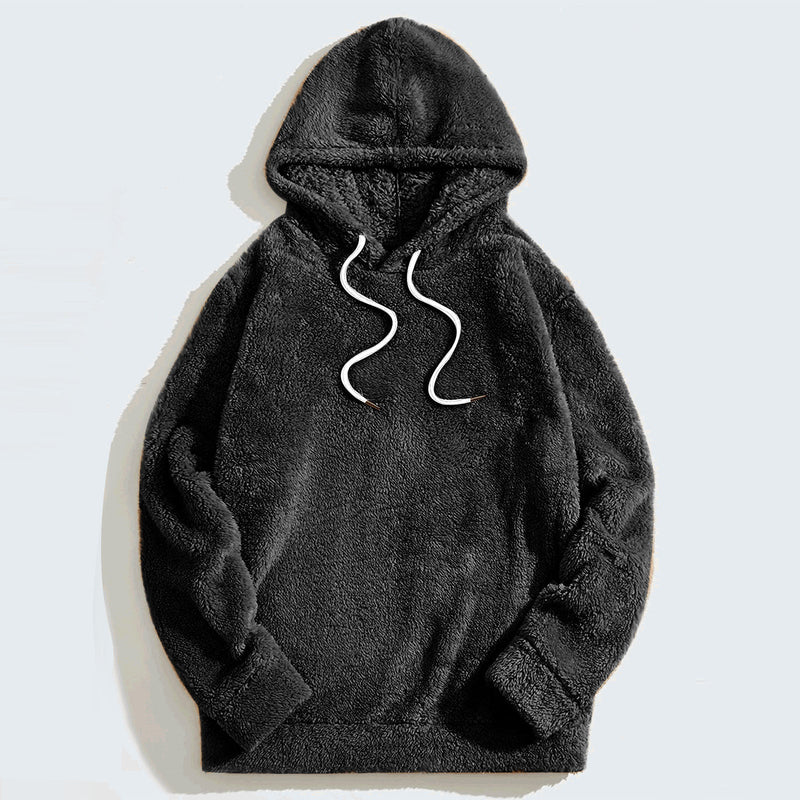Autumn And Winter Thickening Double-sided Velvet Casual Hooded Sweater