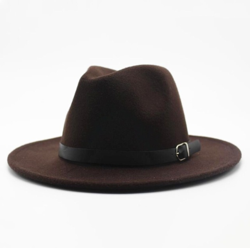 Wool jazz hat men's and women's couple flat hat
