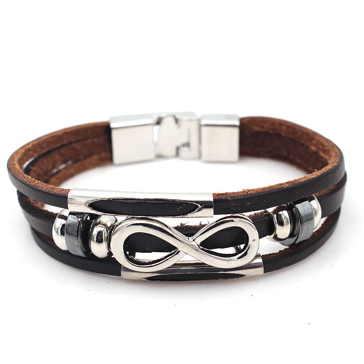 neutral non-mainstream leather retro men's leather bracelet