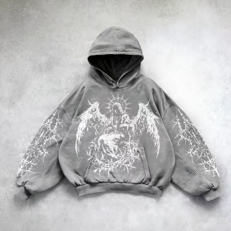 Printed Casual hip hop street Hoodie