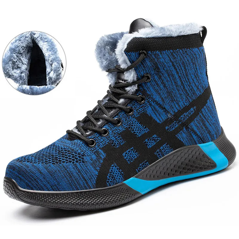 Labor Protection Anti-smash Anti-puncture work shoes Breathable Lace-up Safety boots