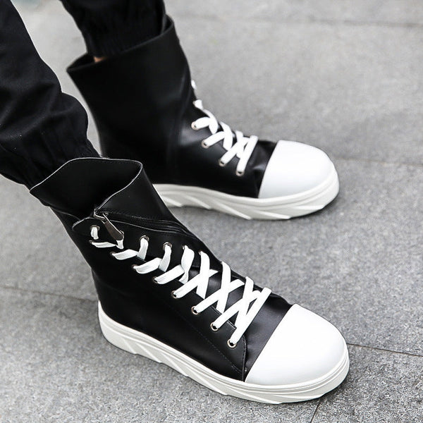 High top lace up Martin boots