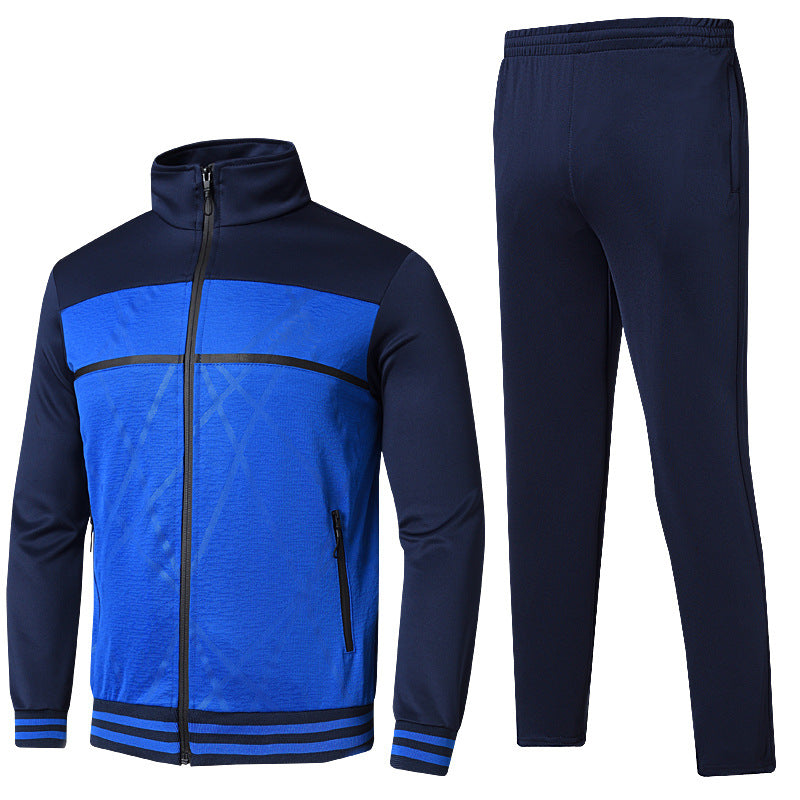 Stand-up Collar Suit Cardigan Sweater Sports Two-piece trackSuit Men
