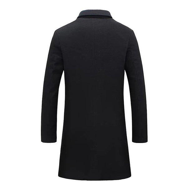 Men's Mid-length woolen Trench Coat