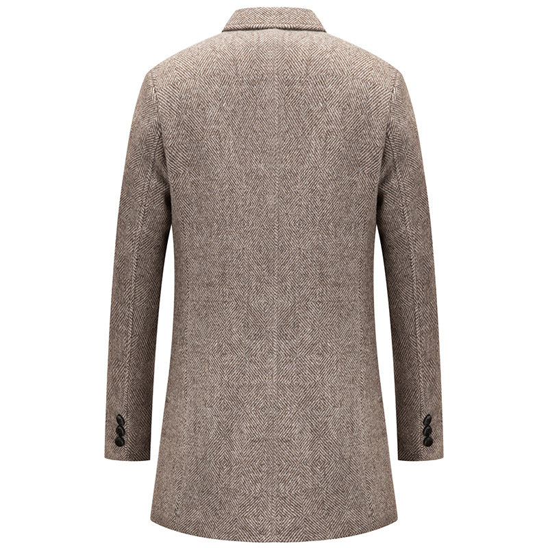 Men's Mid length woolen trench coat
