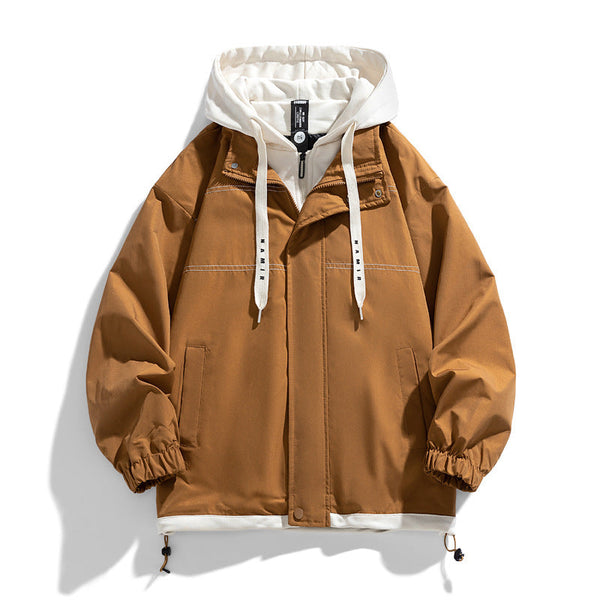 Men's Casual Color Blocked High-end Baseball Uniform jacket