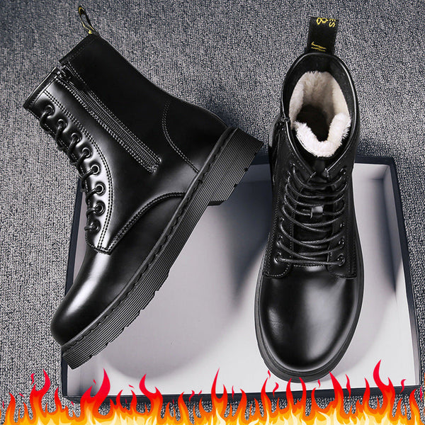Martin Boots With Zipper Men's British Style shoes