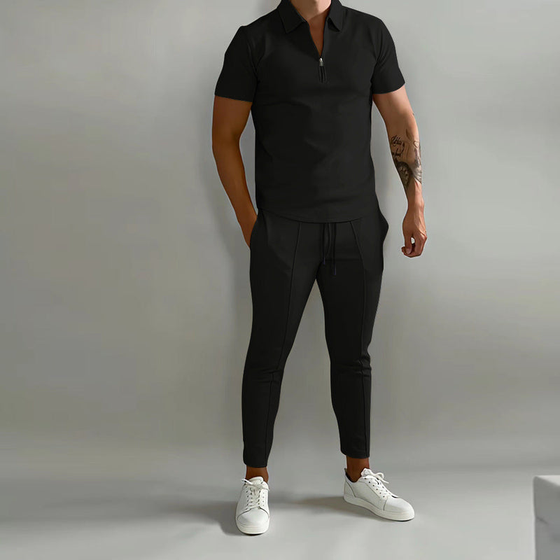 Summer Men's Slim Casual Sports Suit