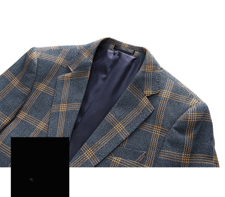 Men's Business plaid Dress Suit Set