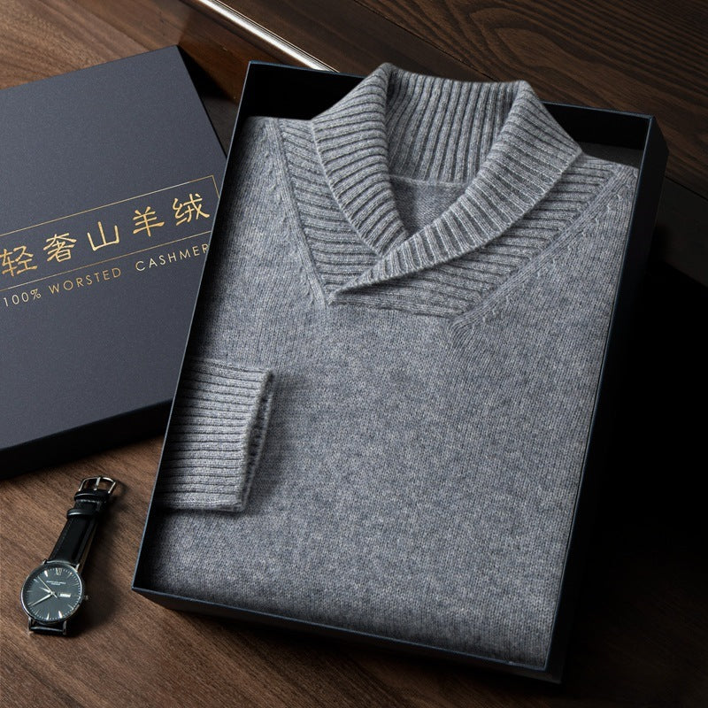 Autumn And Winter Cashmere Lapel Sweater
