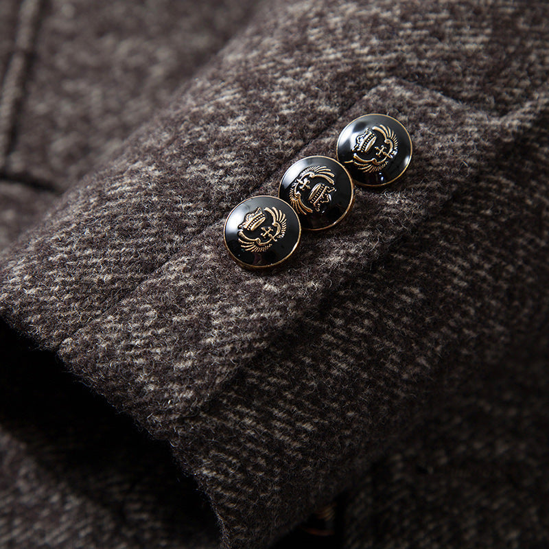 Warm Woolen Trench Coat Men's