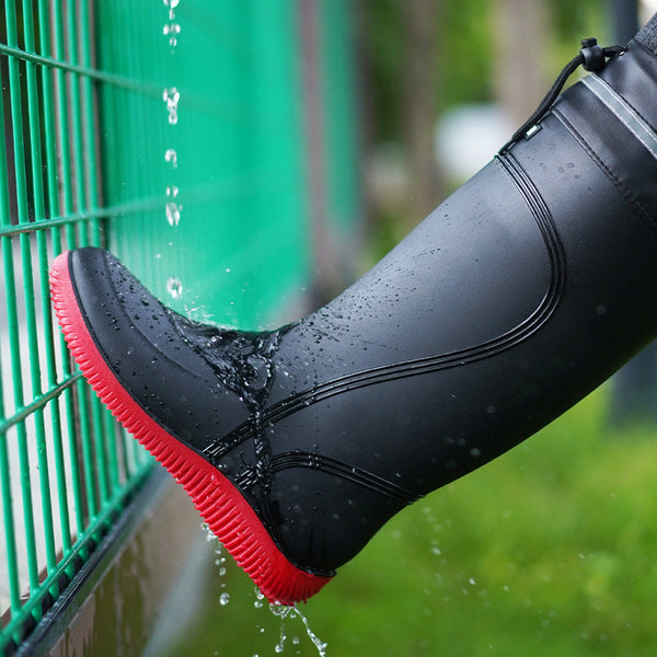 Outerwear High Non-slip Drawstring Rain Boots