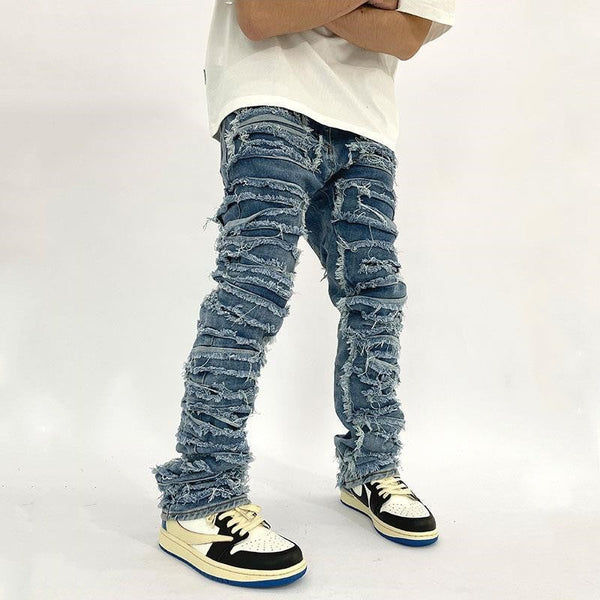 Washed Cat Beard Harlan Patch Jeans
