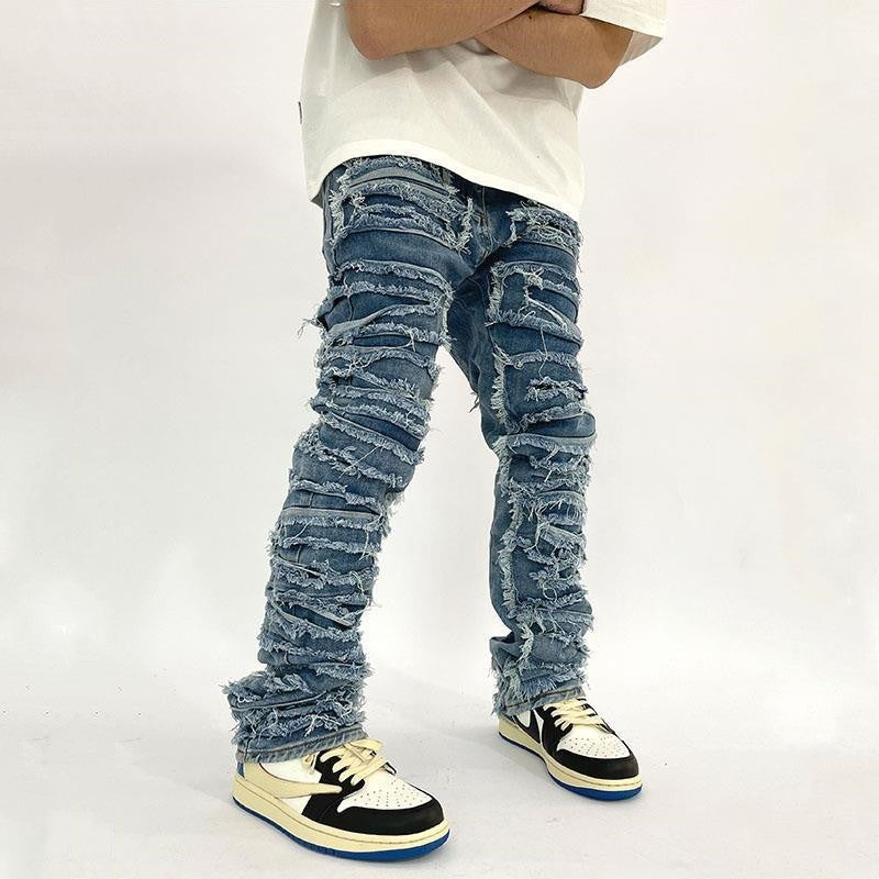 Washed Cat Beard Harlan Patch Jeans