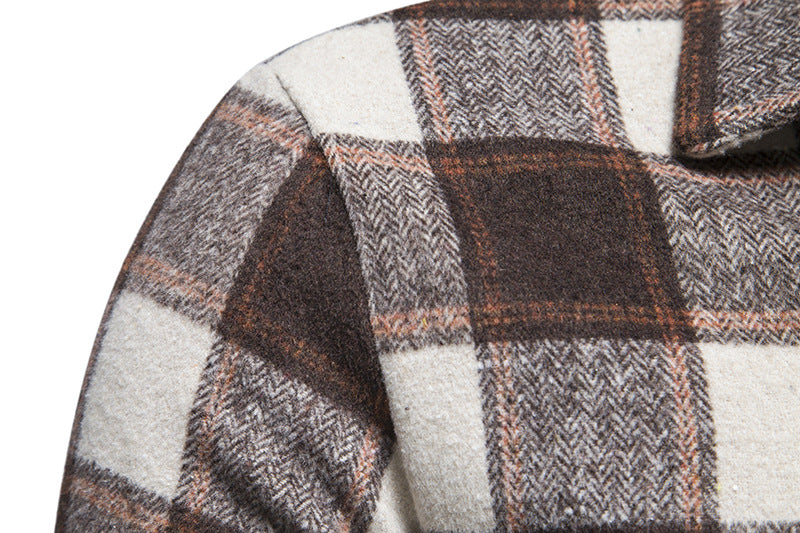 Thick Warm Woolen  Flannel Casual Shirt men