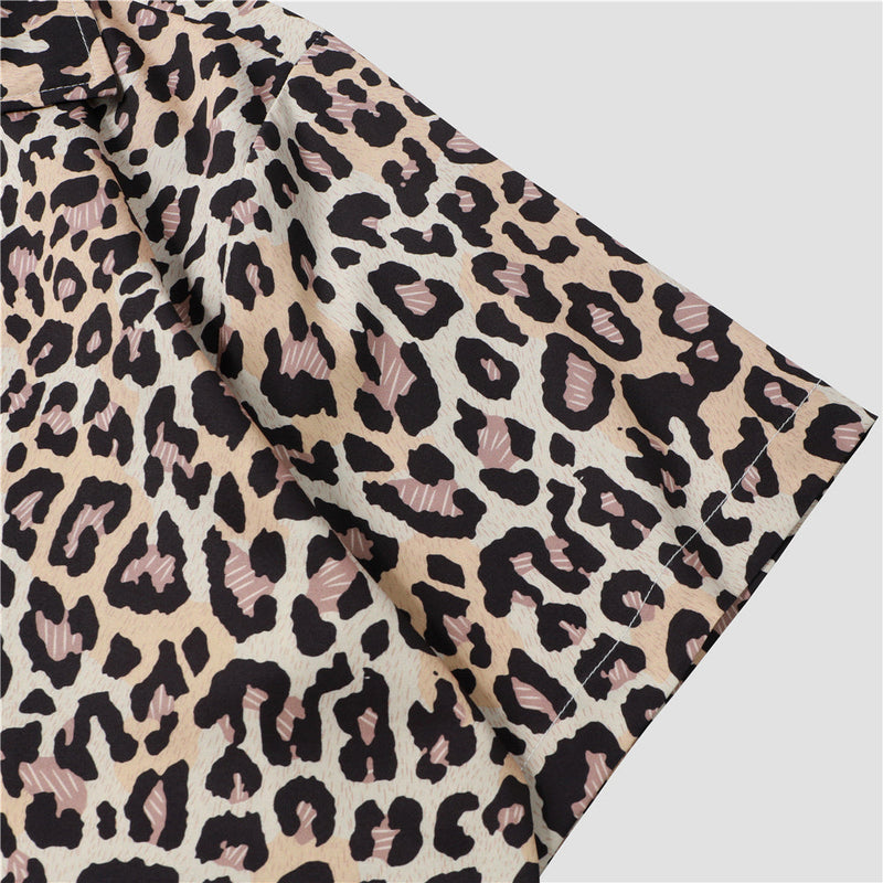 Leopard Print Shirt Men
