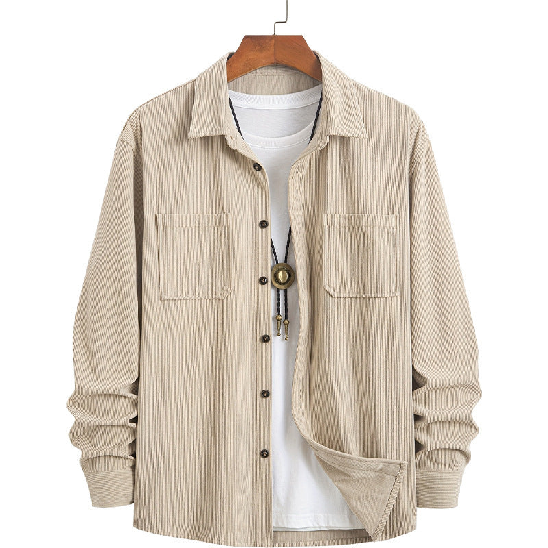 Corduroy Long Sleeve Casual All-matching Shirt