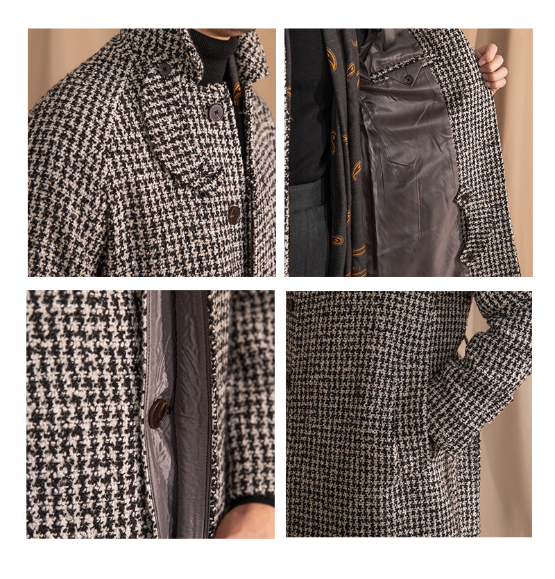 Fleece Long Man trench coat