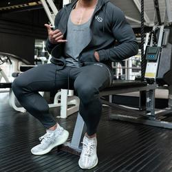 Hooded Sweater Cardigan Jacket Sports Fitness jumpSuit Men