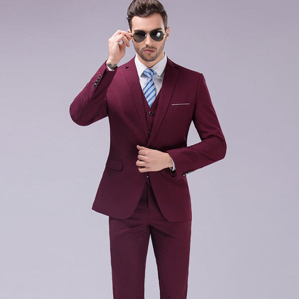 Retro Casual Men's Slim Suit