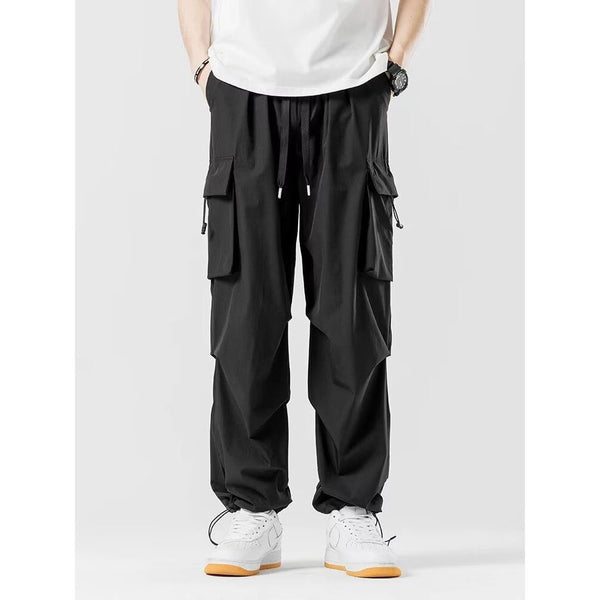 Loose Straight Cargo Wide-leg Pants Men