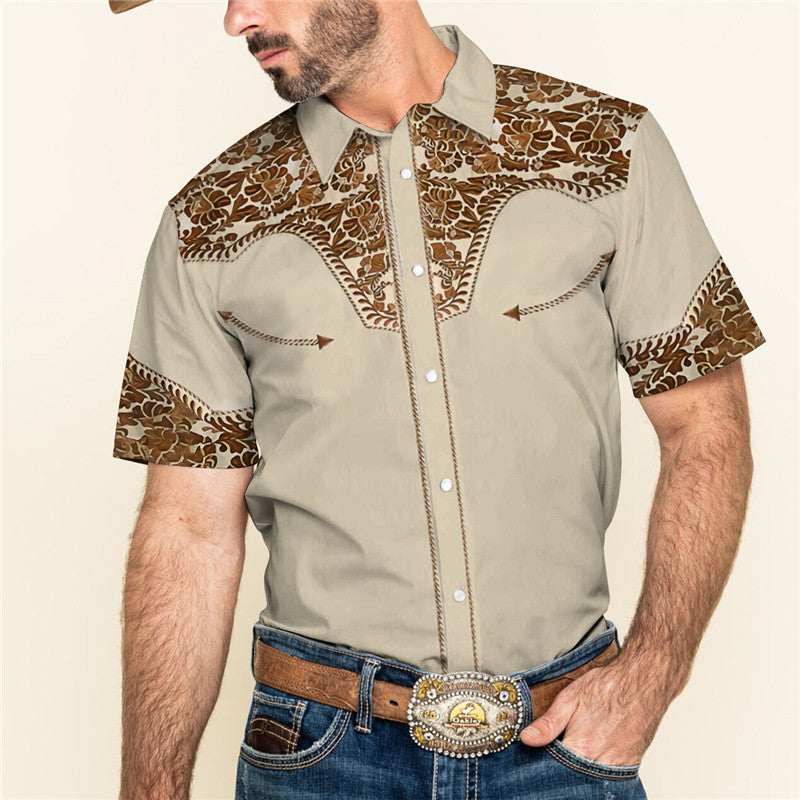 Summer Loose Short Sleeve Lapel Shirt