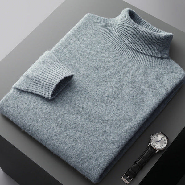 Men's High Lapel Pullover Autumn And Winter Loose Knitted sweater