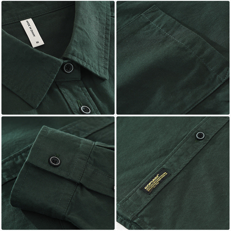 Men's Simple Long Sleeve Shirt