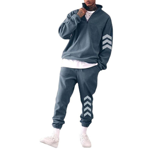 New Foreign Trade Sweater Trousers jumpSuit Men