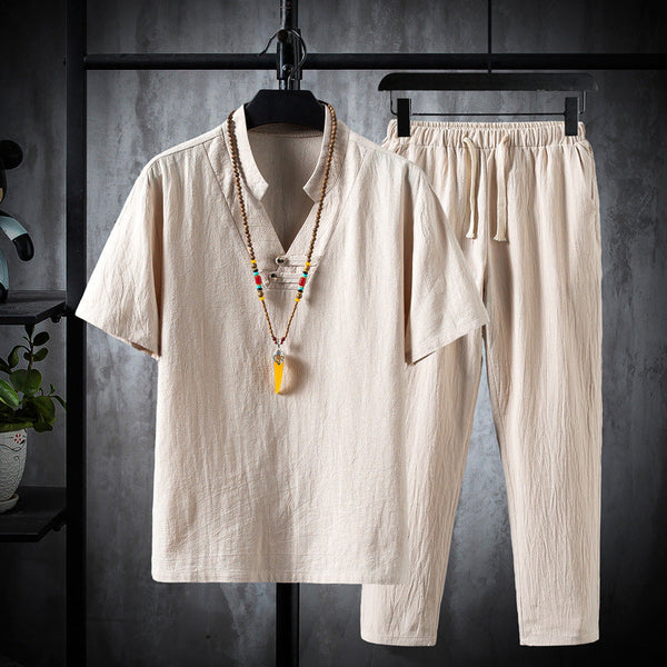 Cotton And Linen JumpSuit for young guys