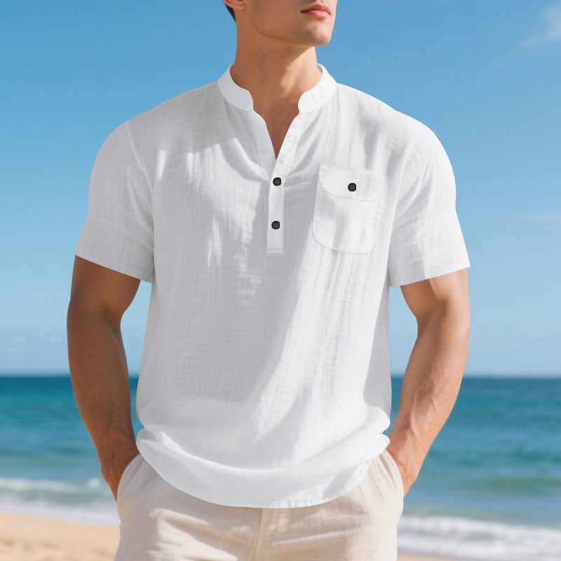 Summer American Linen Men's shirt