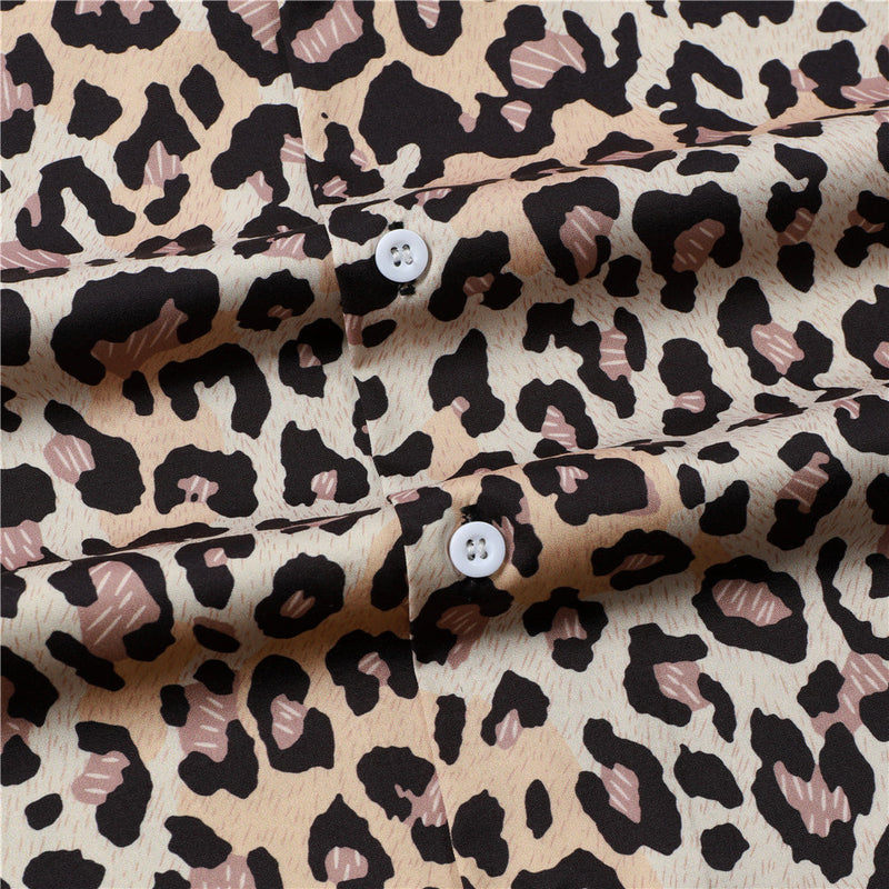 Leopard Print Shirt Men