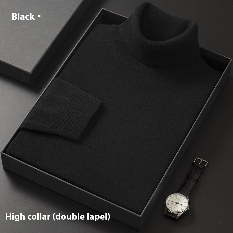 Men's Solid Color Casual Half Turtleneck Sweater