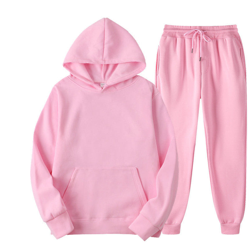 Casual Solid Color Sweater And Velvet Pullover jumpSuit for men