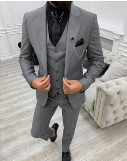 Men's Three-piece Suit Host Banquet Men