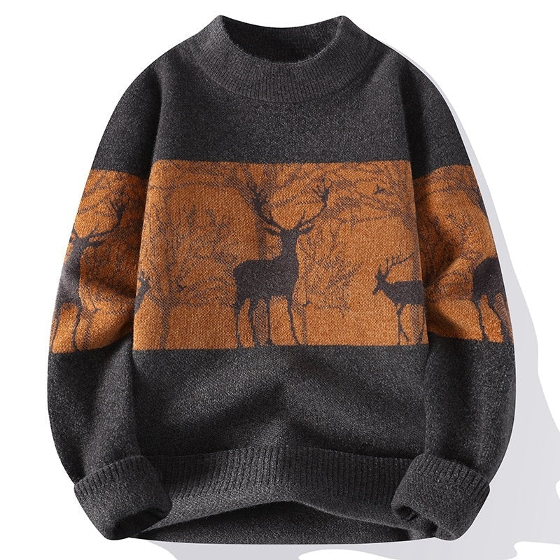 Chenille Mock Neck Sweater Men
