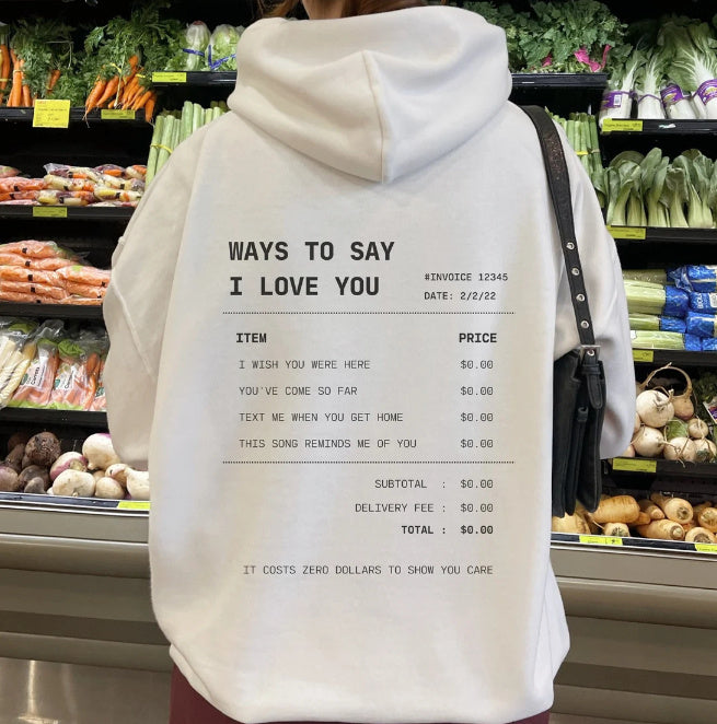 Letter Print Drop-shoulder Sleeve broken Hoodie
