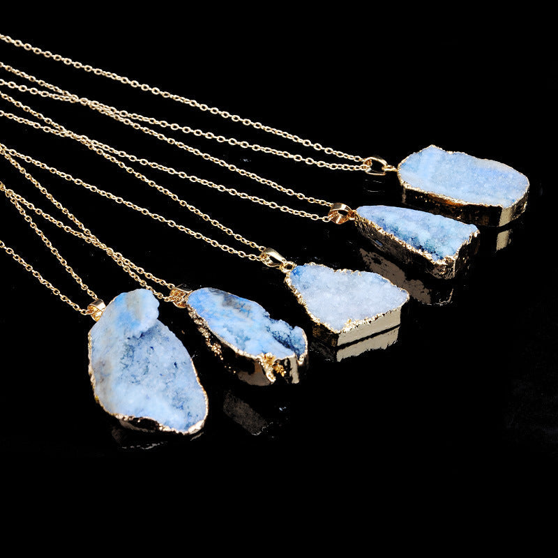 Natural Rough Stone Pendant Necklace