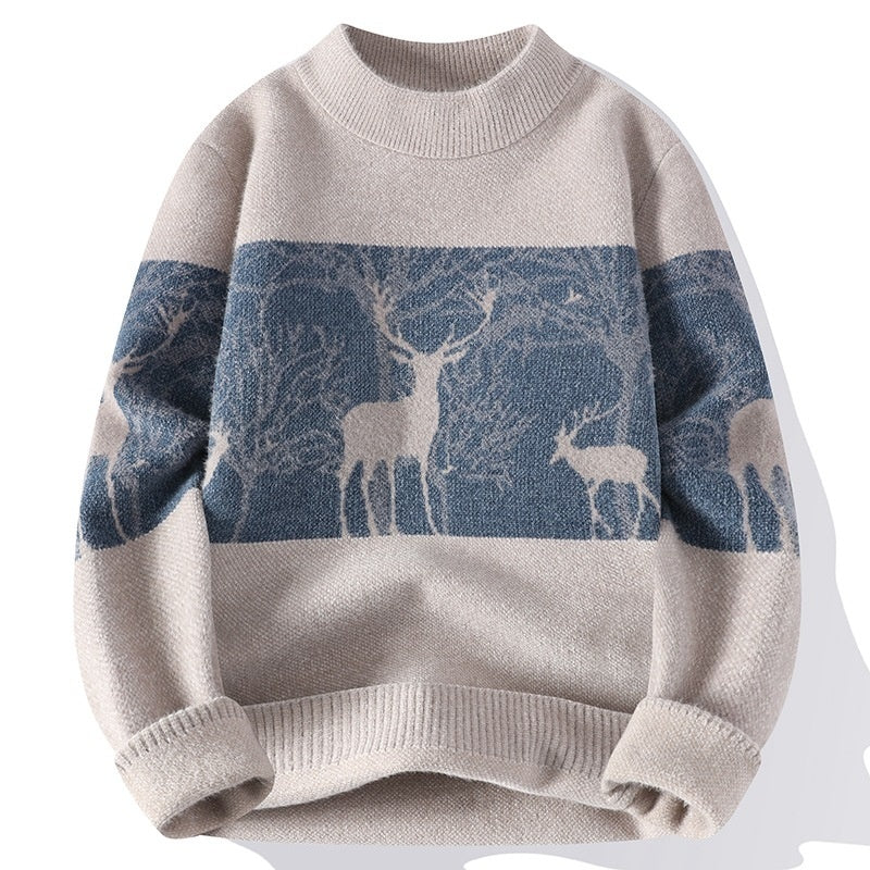 Chenille Mock Neck Sweater Men
