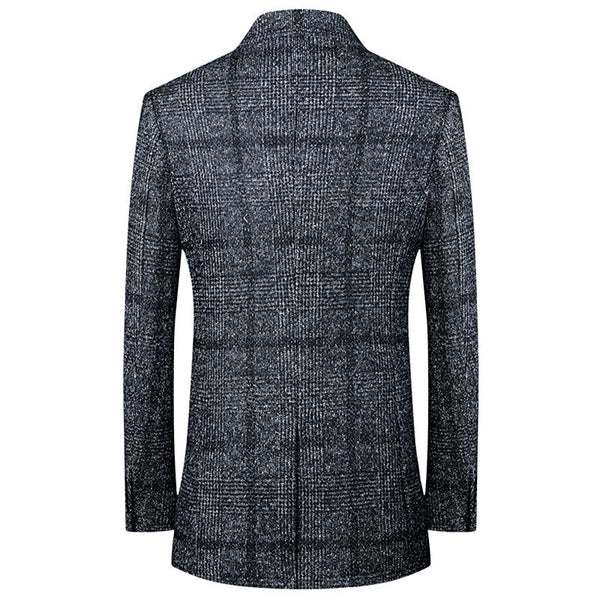 men's plaid trench coat