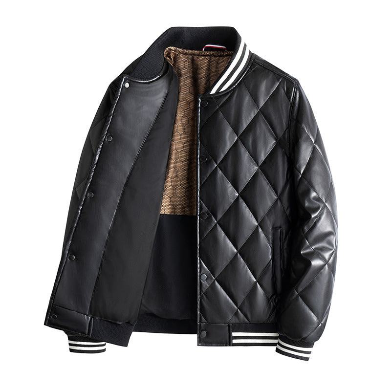 Men's Leather Baseball Uniform jacket