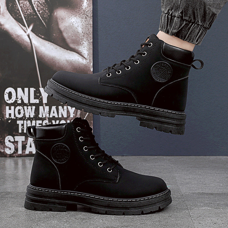 Chunky Mid Heel Ankle Boots