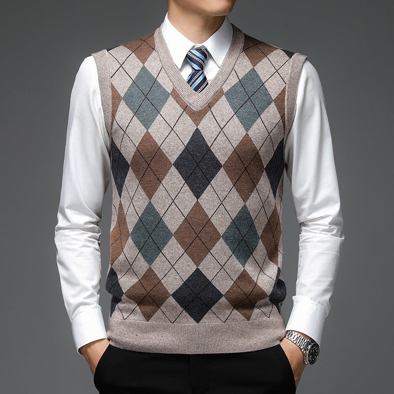 Men Sleeveless Knitted Sweater