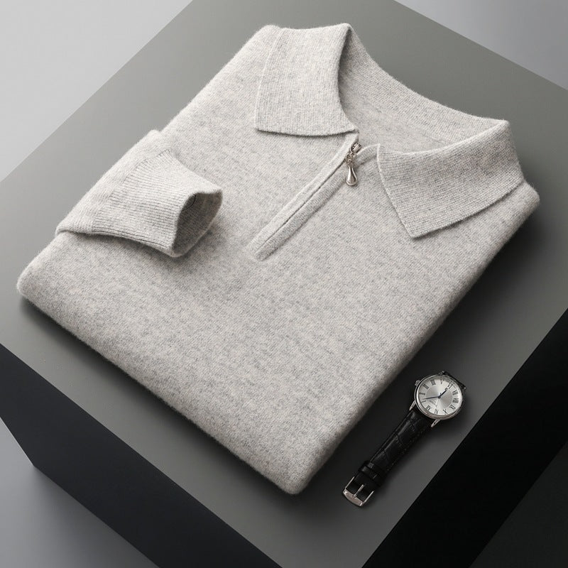 Half Turtleneck Zipper Thickening Sweater